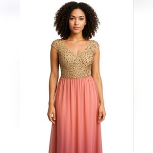 Baby Online Pink Beaded Maxi Dress Small
